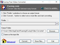 Eusing Free Video Converter 2.0 screenshots