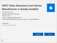 HEVC Video Extensions from Device Manufacturer 2.4.0.0 screenshots