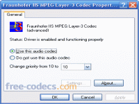 Fraunhofer MPEG Layer-3 Audio Decoder screenshots