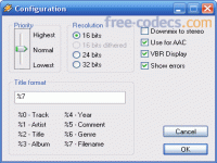 MP4 Input Plugin (for Winamp2/5) 2.1 beta screenshots