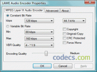 LAME DirectShow Filter 3.99.5 screenshots