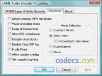 LAME DirectShow Filter screenshot