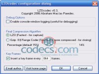 LZOcodec 0.4 screenshots