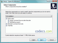 Speex Voice ACM Codec 1.0.1.1 screenshots
