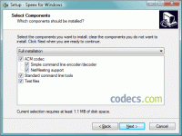 Speex Voice Codec screenshot