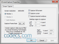UScreenCapture DirectShow Filter 2.0.18 screenshots