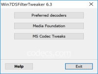 Win7DSFilterTweaker 6.5 screenshots